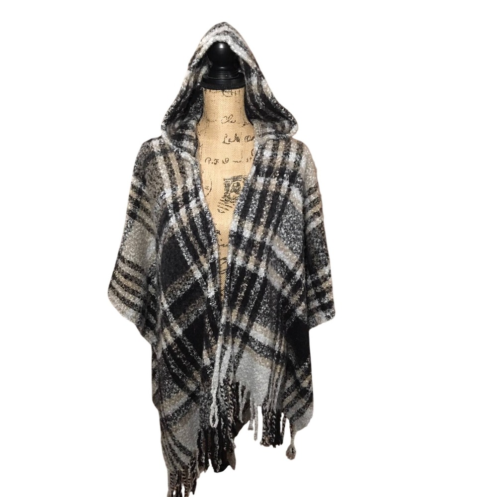 Echo Wrap Duster Cardigan Poncho Shawl Fringe Y2k Goth Cottagecore Boho *RARE*